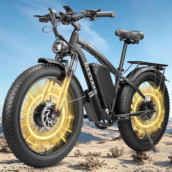 6000W Peak Dual Motor Ebike for Adults,45 MPH Fast Electric Bike