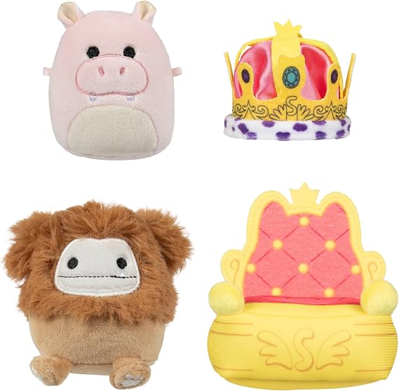 Squishmallows Micromallows SQMM0014 Accessory Set - Royal Parade, Super Soft Mini, 6.5 cm Plush Figures