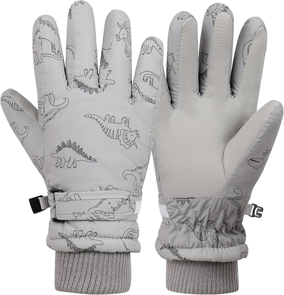 Toddler Kids Waterproof Thermal Fleece Winter Ski Snow Mittens Gloves
