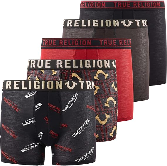 True Religion Boys Underwear 5 Pack Modal Premium Boxer Briefs Boys 6-18