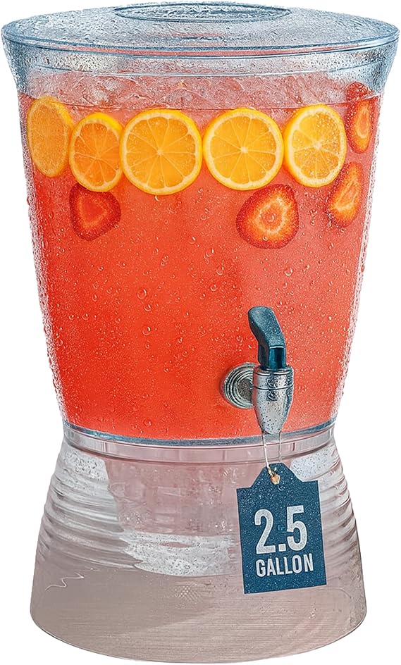 Drink Dispenser for Parties (2.5 Gallon) for Countertop (1 Pack)