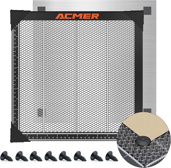 ACMER Honeycomb Laser Bed, 400 x 400mm Cutting Table with Aluminum Panel