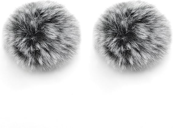 Windscreen for Hollyland Lark A1 Wireless Mini Microphone Deadcat Furry Cover, 2 Pack Grey Pop Filter Accessory