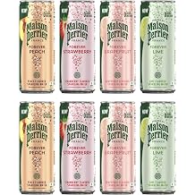 Flavored Carbonated Mineral Water -Variety Pack, 4 Flavors. Slim Cans, Natural Sparkling Drinking Water | Pack of 8