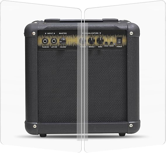 PENNZONI Amp Shield, Amp Acrylic Shield, Guitar Amp Shield, Clear Acrylic Panel Amp Shield with Plastic Hinges (2 Panels, 2ft x 3ft)