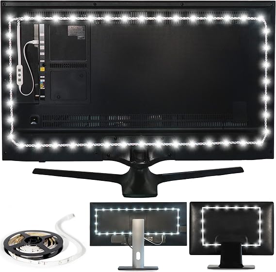 Luminoodle USB Bias Lighting - Ambient Home Theater Light, LED Backlight Strip - 6500K Accent Lighting to Reduce Eye Strain, Improve Contrast ... (XX-