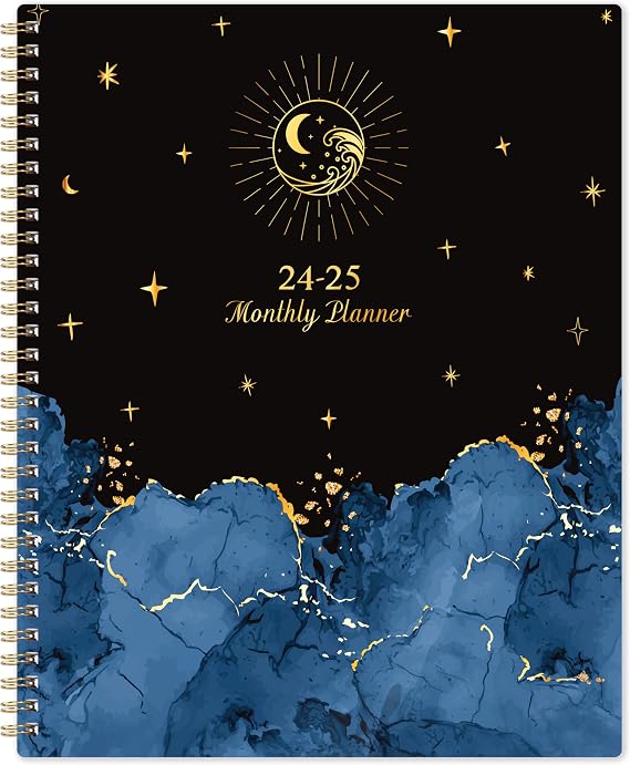 2024-2025 Monthly Planner/Calendar - 2 Years Monthly Planner 2024-2025, 9" x 11", Jan 2024 - Dec 2025, 2024 Planner with 24 Month Tabs, Twin-Wire Binding, Two-Side Pocket, Inspirational Quotes + Notes