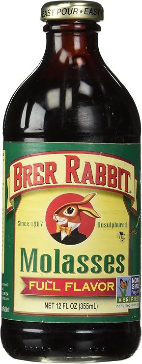Brer Rabbit Full Flavor All Natural Unsulphured Molasses (Pack of 2) 12 oz Jars