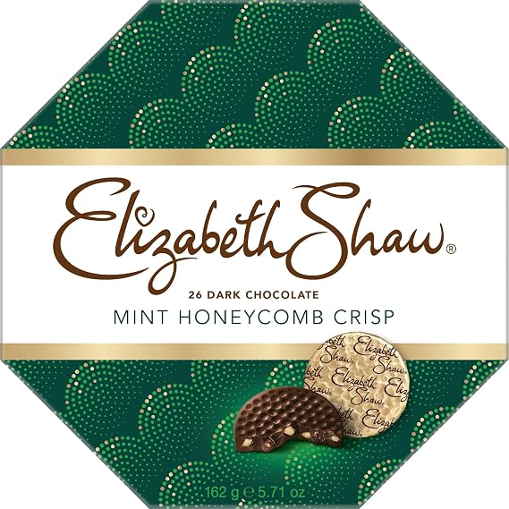 Elizabeth Shaw Dark Mint Crisp 162g - Rich dark chocolate and crisp honeycomb is infused with delicious mint oil - Treat - Share - Gift - Birthday