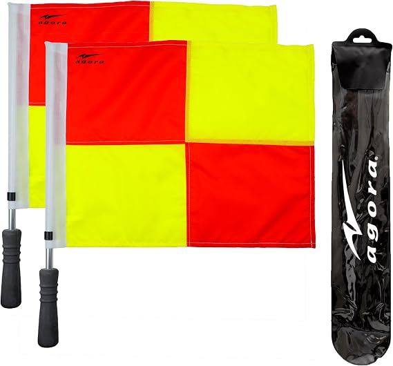 AGORA Pro Line Premium Soccer Referee Flags with Case