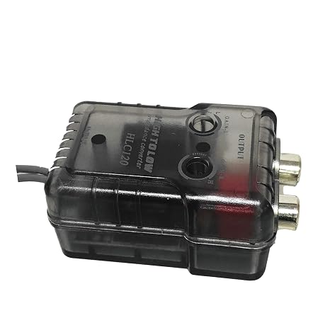 BR HLC120 High-Low Impedance Converter Adjustable Level Outputs Plated RCA for Amplifier Amp Subwoofer CD Installation
