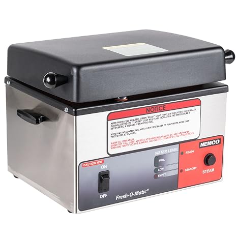 Nemco 6625B Fresh-O-Matic Electric Countertop Rethermalizer and Tortilla/Portion Steamer with Control Panel for Restaurant Buffet Catering | 16.50"W x 12"D x 11.63"H, Stainless Steel, 120v, 1500w