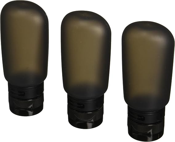 Humangear GoToob Civilized Squeezable Travel Tube (Pack of 3), Black, 3-Ounce