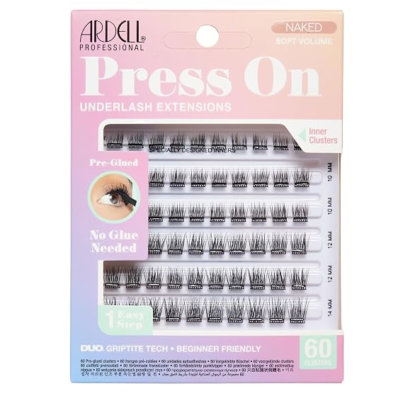 Ardell Press On Lashes Naked Soft Volume Pre Glued Lash Clusters, 60 ct