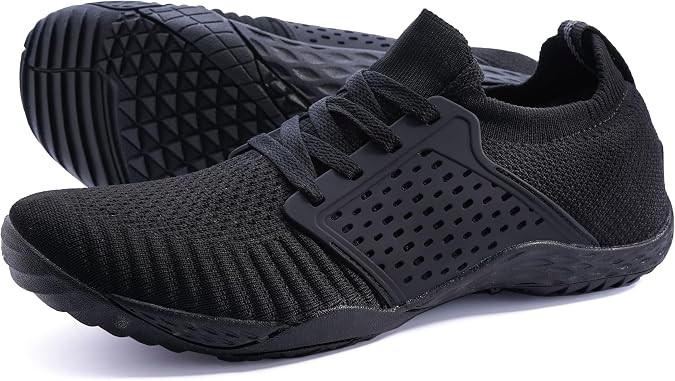 WHITIN Women's Zero Drop Barefoot Trail Runner W63 | Lightweight & Breathable Knit Upper, High-Traction Rubber Outsole, Natural Stride, Versatile for Lifting, Hiking, Camping