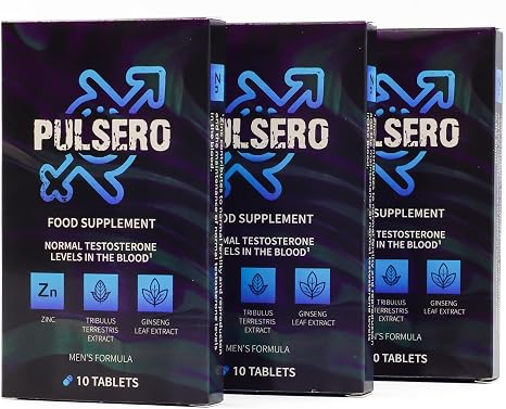 Pulsero – 10 Blue Tablets for Men Complex of Ginseng Maca Tribulus & Zinc Dietary Supplement for Vitality & Energy (3)