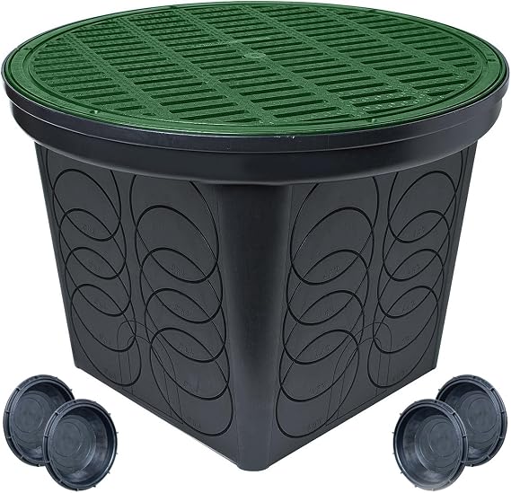 StormDrain 2-Pack FSD-3017-20BKIT 20-in. Large Round Catch Basin with Green Grate Kit