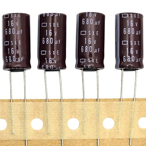 10pcs 680uf 16v Nippon Chemi Con SXE Radial Aluminum Electrolytic Capacitor 680mfd