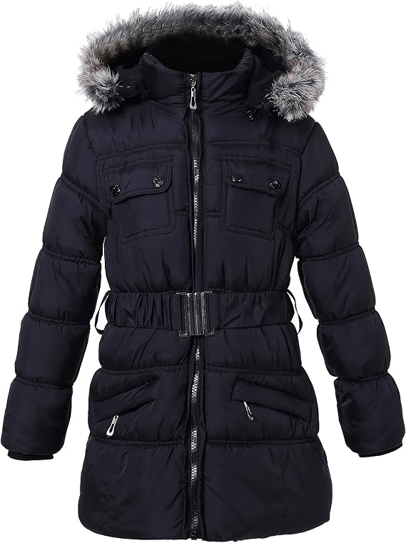 Richie House Girls' Padding Jacket with Ruffled Mesh RH1395 Size 3-14Y
