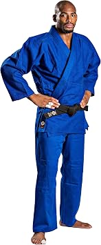 Ronin Judo Gi - Professional Made Martial Arts Uniform - Single Weave Blue Kimono - Perfect for Competition or Training