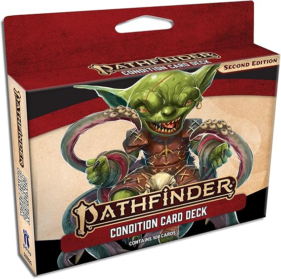 Pathfinder Condition Card Deck - 110 Full-Color Reference Cards for Second Edition RPG Game Conditions