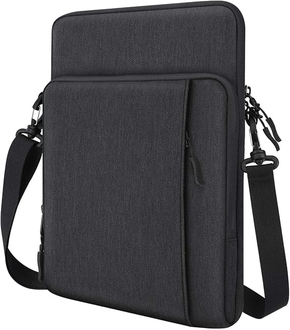 Dadanism 13.3 Inch Tablet Sleeve Shoulder Bag Carrying Case for New MacBook Neo 13" 2026, MacBook Air M5/M4 13", iPad Air M4/M3 13", iPad Pro M5/M4 13", Galaxy Tab S10+/S9 FE+/S9+ 12.4", Black & Gray