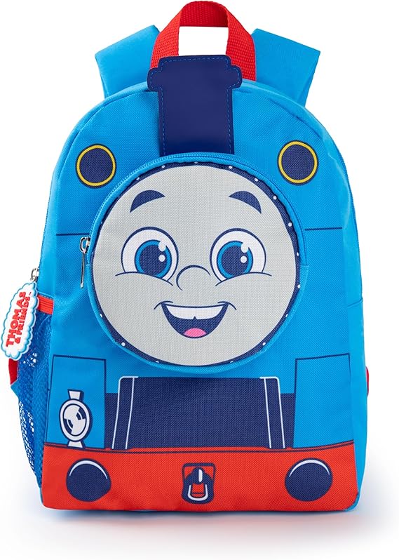THOMAS & FRIENDS Boys Backpack | Blue & Red Backpack with Adjustable Straps | 3D Train Practical Luggage Sports Pre School Bag