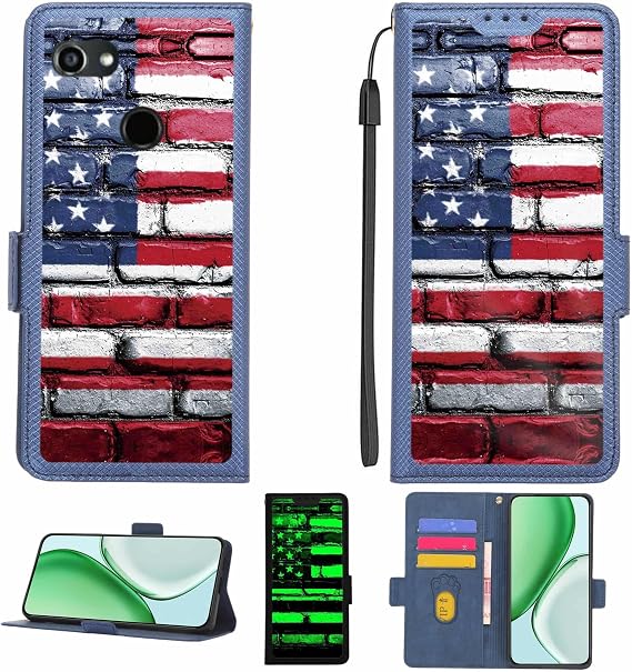 Case Compatible for KYOCERA GRATINA Phone Case Flip Cover [with Tempered Glass Screen Protector][RFID Blocking][Luminous Effect] LPT-GQ