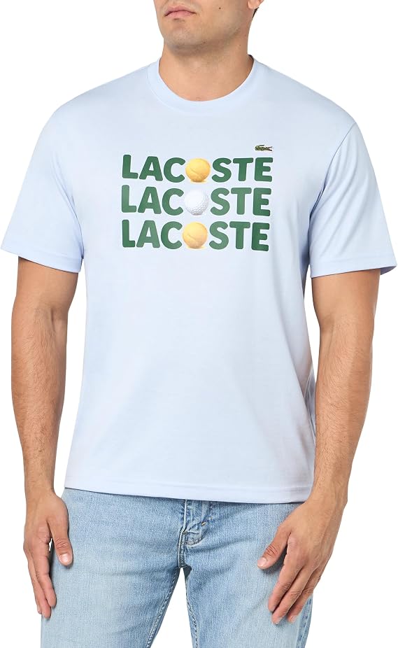 Lacoste Mens Heavy Cotton Ball Print T-Shirt