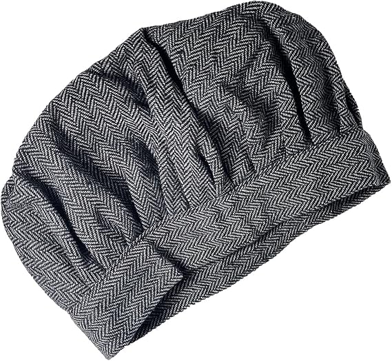 Making Believe Adult Tweed Renaissance Peasant Hat (Black/Brown/Grey)| Renaissance Painter Costume, Leonardo Da Vinci Costume