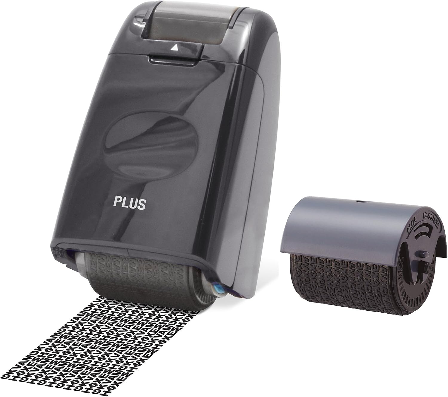 Plus Japan Guard-Your-ID Camouflage Self Inking Roller Stamp & Refill Pack, Assorted Colour