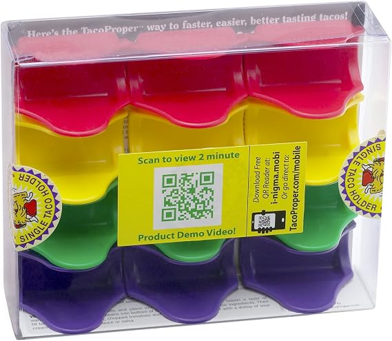 The TacoProper FiestaPak, Set of 12 Taco Holders, Made in America