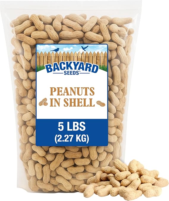 CountryMax Backyard Seeds 5LB in-Shell Raw Peanuts for Wildlife & Squirrels
