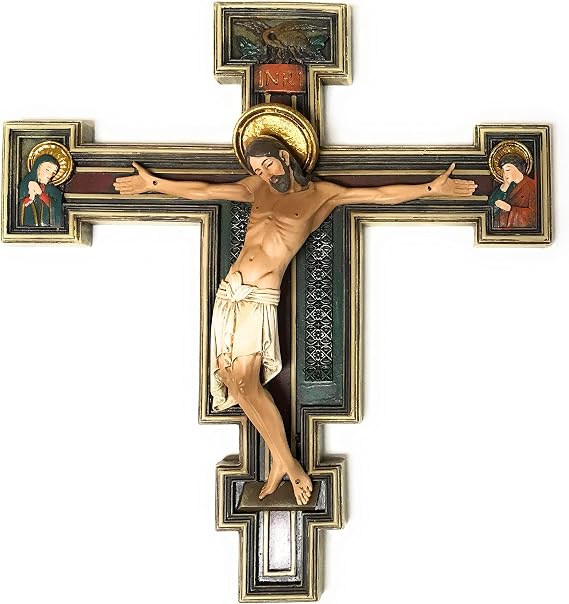 Joseph's Studio by Roman Florentine Crucifix, 10.25 Inch Wall Cross, Religious Home Wall Decor, Ornate Christian Cross Decoration
