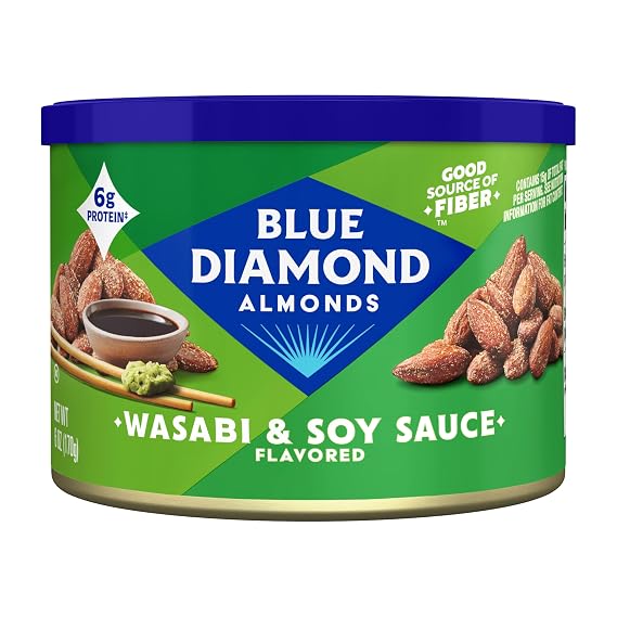Blue Diamond Almonds, Bold Wasabi & Soy Sauce, 6 Oz