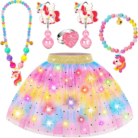 Princess Dress Up for Girls 4-6,Light Up Dress Up Clothes Toddler Toy,Kids Toys for 3-6 year old Girl Birthday Gift