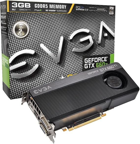 EVGA GeForce GTX 660Ti SUPERCLOCKED+ 3072MB GDDR5 DVI-I, DVI-D, HDMI, DP, SLI Graphics Card (03G-P4-3663-KR) Graphics Cards 03G-P4-3663-KR