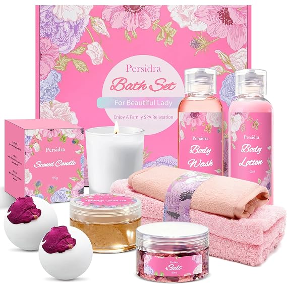 SPA Gift Baskets for Women, 9PCS Self Care Set Comprehensive Care