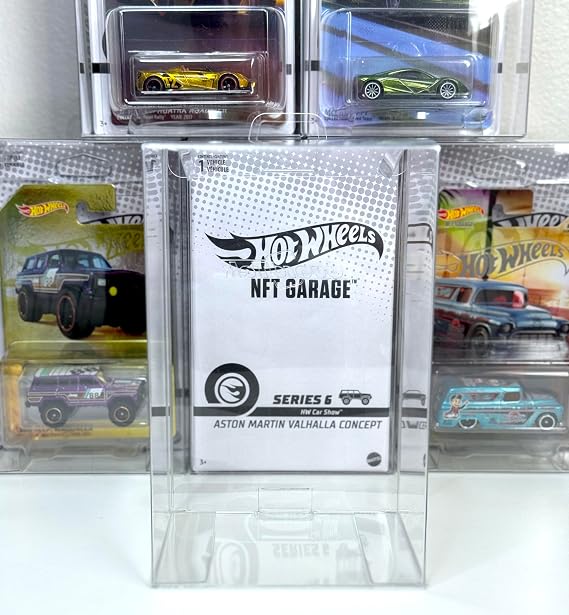 Protector Case for Hot Wheels NFT Garage Series - 5 Pieces, Clear/Transparent