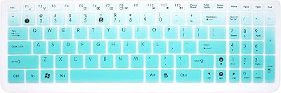 Keyboard Cover Skin Compatible with ASUS 15.6 inch F555 F554LA K501UX K501LX K501UW GL502VY GL502VTGL552VW GL752VW Q503UA Q524UQQ534UX Q552UB Q553UBQ534UX X540SA X751LAV X550ZA ... Ombre Mint