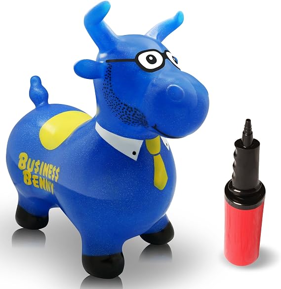 WALIKI Bouncy Horse Hopper | Benny The Jumping Bull Inflatable Hopping Pony for Toddlers