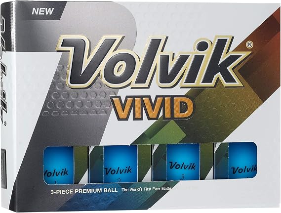 Volvik Vivid Matte Finished Colored Golf Balls (One Dozen)
