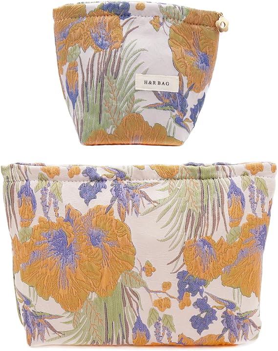 getgto 2 Pcs Makeup Bags, Large Cosmetic Bag Travel Toiletry Bag