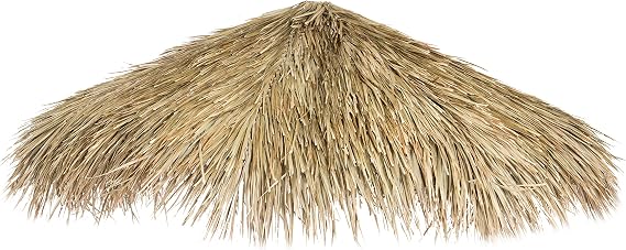FOREVER BAMBOO Mexican Palm Thatch Umbrella Cover Palapa Thatch Roofing Tiki Hut Umbrella Skirt 7ft D, Natural Organic
