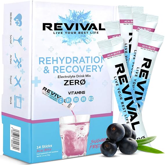 Revival Zero Rapid Rehydration Electrolytes Powder | Sugar Free Hydration