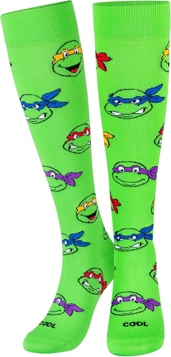 Cool Socks - Cartoons Knee High Compression Socks, Men & Women, Cute Silly
