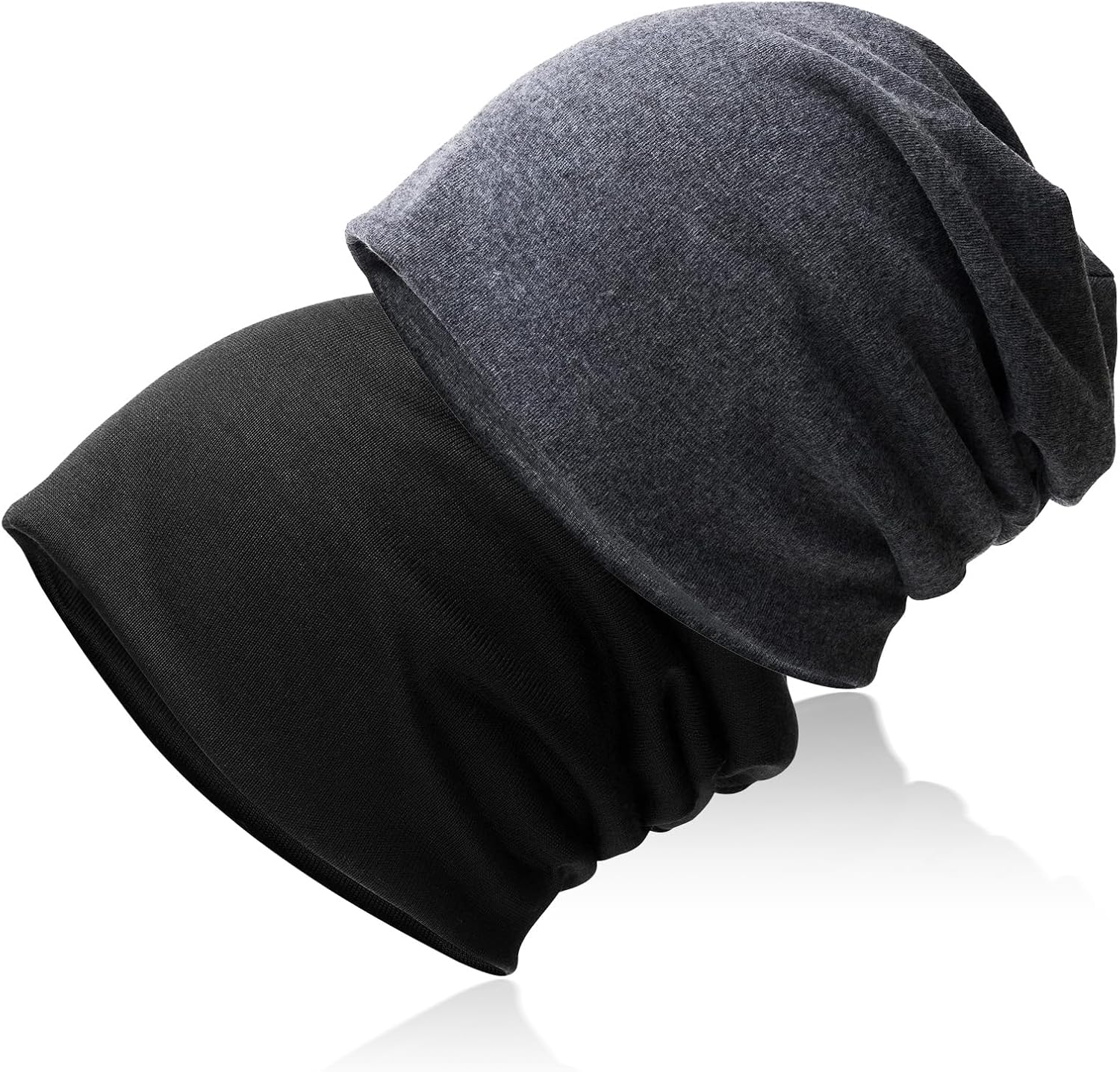 Unisex Slouch Beanie Hat Jersey Beanie Skull Cap Classic Baggy Hat Lightweight and Soft Knitted Cotton Hat Headwear for Men Women