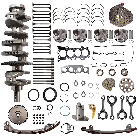 2AZ-FE Engine Overhaul Rebuild Kit(Crankshaft&Rods Bearings Pistons Ring&Timing Chain&Head Gasket), for Toyota Highlander/Camry/RAV4/Corolla XRS/Matrix S 01-11, for Scion tC/xB 05-15, Hs26232Pt
