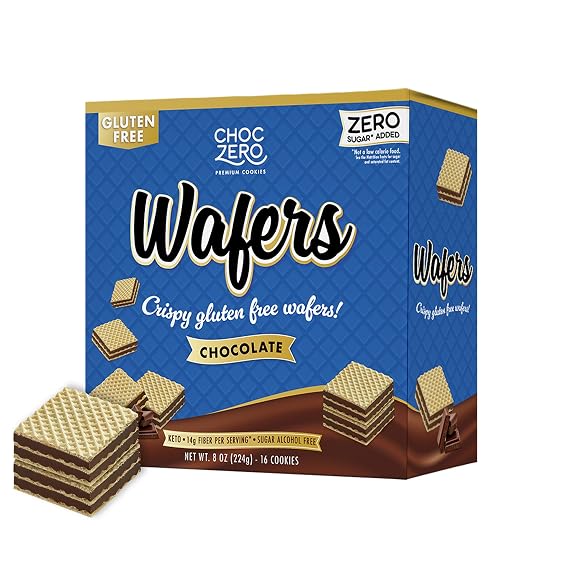 ChocZero Sugar Free Chocolate Wafer Cookies, Gluten Free