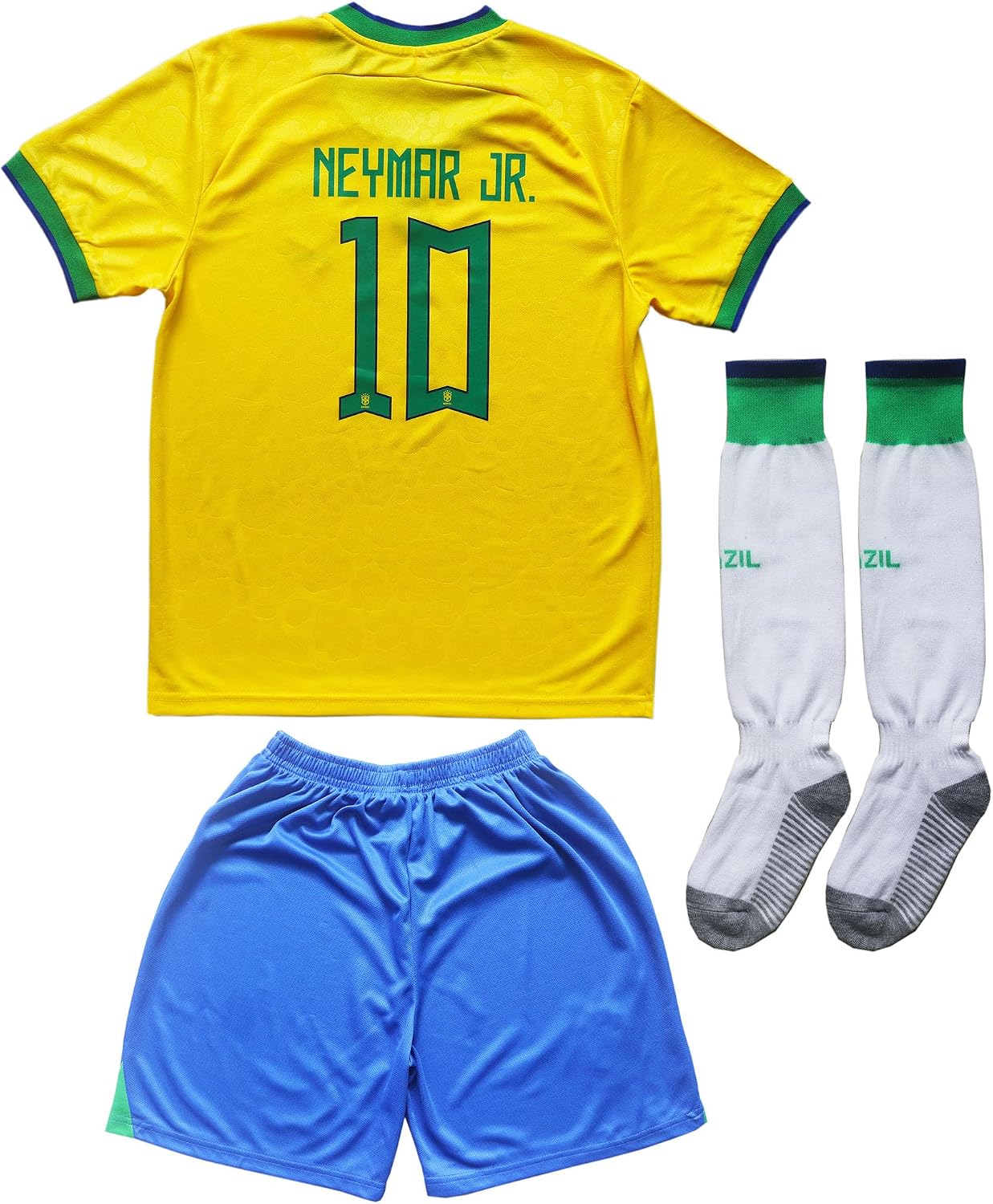 StazKo Football Jersey # 10,Boys Girls Kids Youth Shirt,Soccer Training Jersey Socks Gift Kit Set